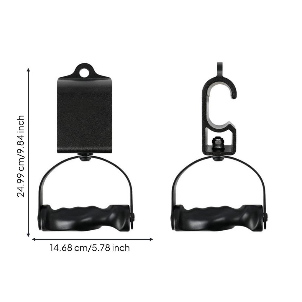 Cable Machine Handle Ergonomic Lat Pulldown Attachment Curved Gym with Rubber Grip for