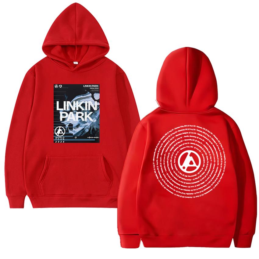 Linkin Park From Zero Welttournee 2025 Grafische Hoodies Trendiges Herren Damen Kapuzenpullover Langarm Fleece Lockerer Hoodie