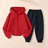 Unisex Kids Hoodie and Sweatpants Set, Casual Athletic Tracksuit for Boys Girls