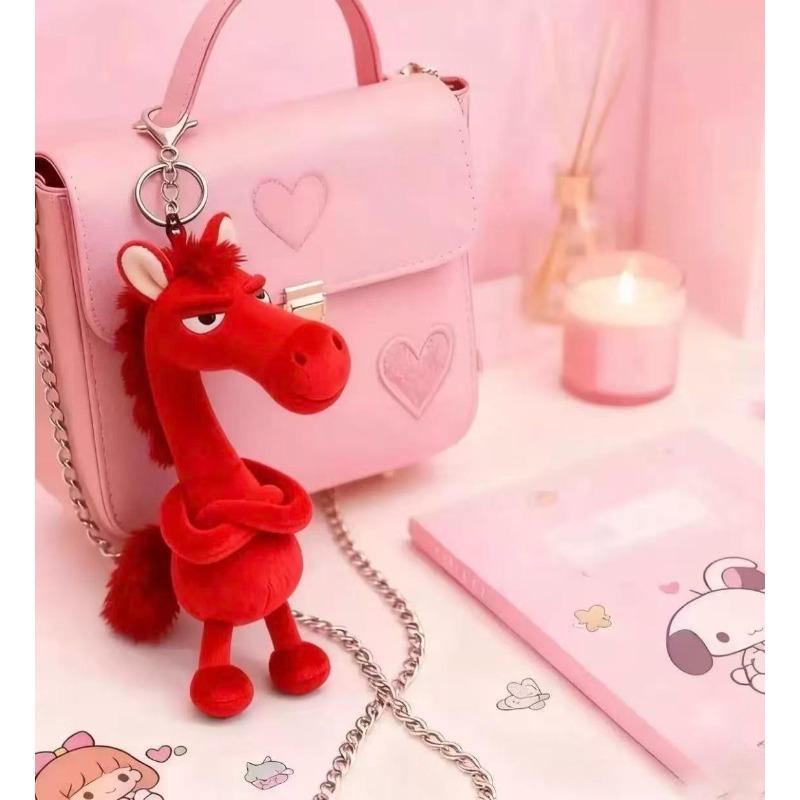 Horse Keychain Plush Toy Backpack Pendant Decoration Year of The Horse Plush Toy New Year's Gifts for Boys and Girls