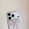 Aplicável à capa de telemóvel Apple 17promax laço com glitter iphone16pro transparente super popular explosão 15 única bonita senso avançado 14
