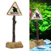 Aquarium Warning Sign Decoration Funny Simulation Resin Fish     Warning Signs for Landscaping