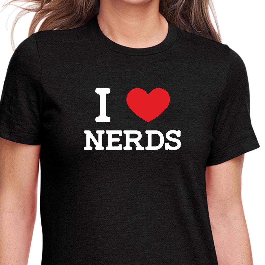 I Heart Nerds T-Shirt Black or White Unisex Uneek T-Shirt Geeks Tee
