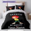 Adventure Hairland Custom Name Pattern Bedding Quilt Set Quilt Cover Pillowcase Home Birthday Gift(1 * duvet cover + 2 * pillowcase, without core)