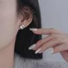 Small Animal Dolphin CZ Crystal Stud Earrings for Women Simple Retro Temperament Fashion Sweet Personality Jewelry