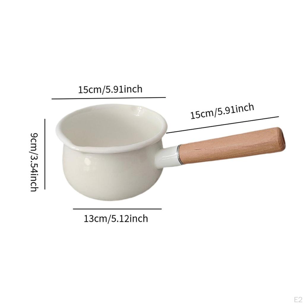 Kompakter Milcherhitzer mit Ausguss zum Kochen und Schmelzen von Butter