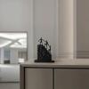 3D Printed Climbing Together Statue, Modern Minimalist Abstract Climbing Sculpture, Matte Black Desk Art Statue, for Desktop Office Decor
