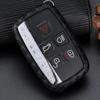 Carbon Fiber Silicone Key Case Cover for Land Rover Models: Range Rover Sport, Velar, Evoque, Discovery 4, Discovery Sport.