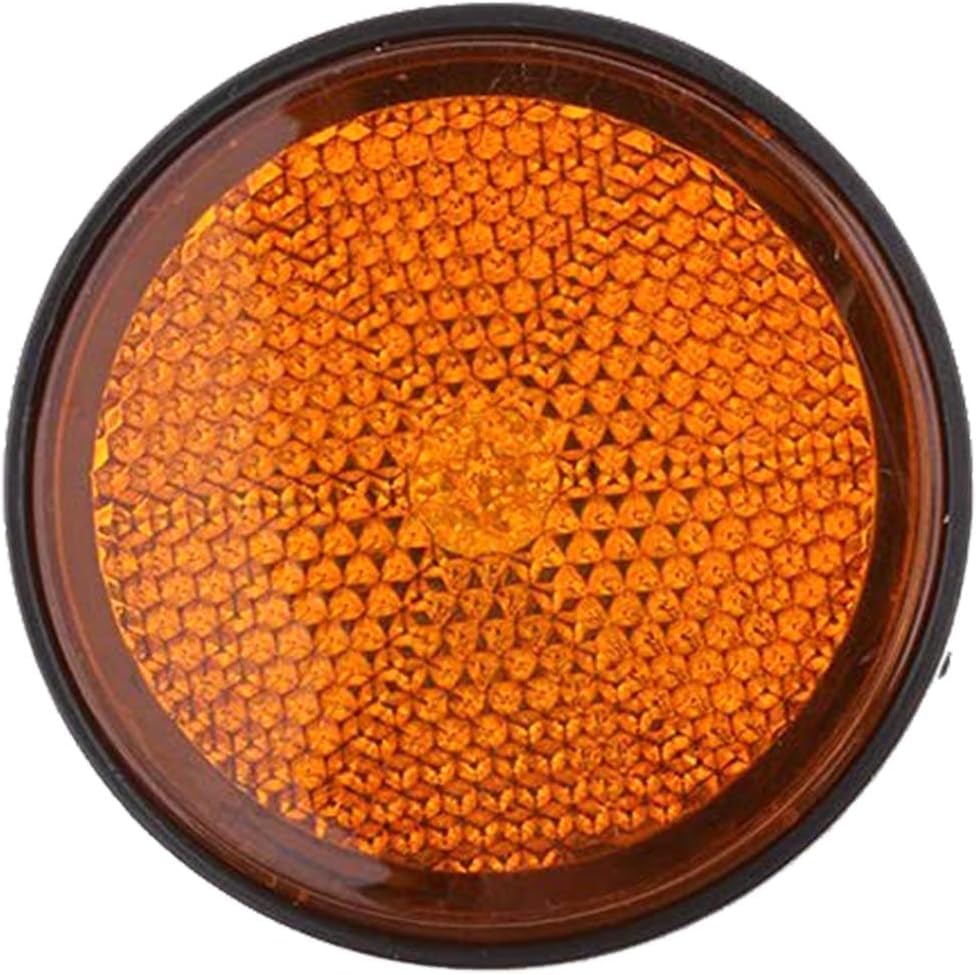 Orange Reflector Motorcycle Round 2 Pack Protector Reflector Plastic Car Bicycle Ship Truck Motorcycle