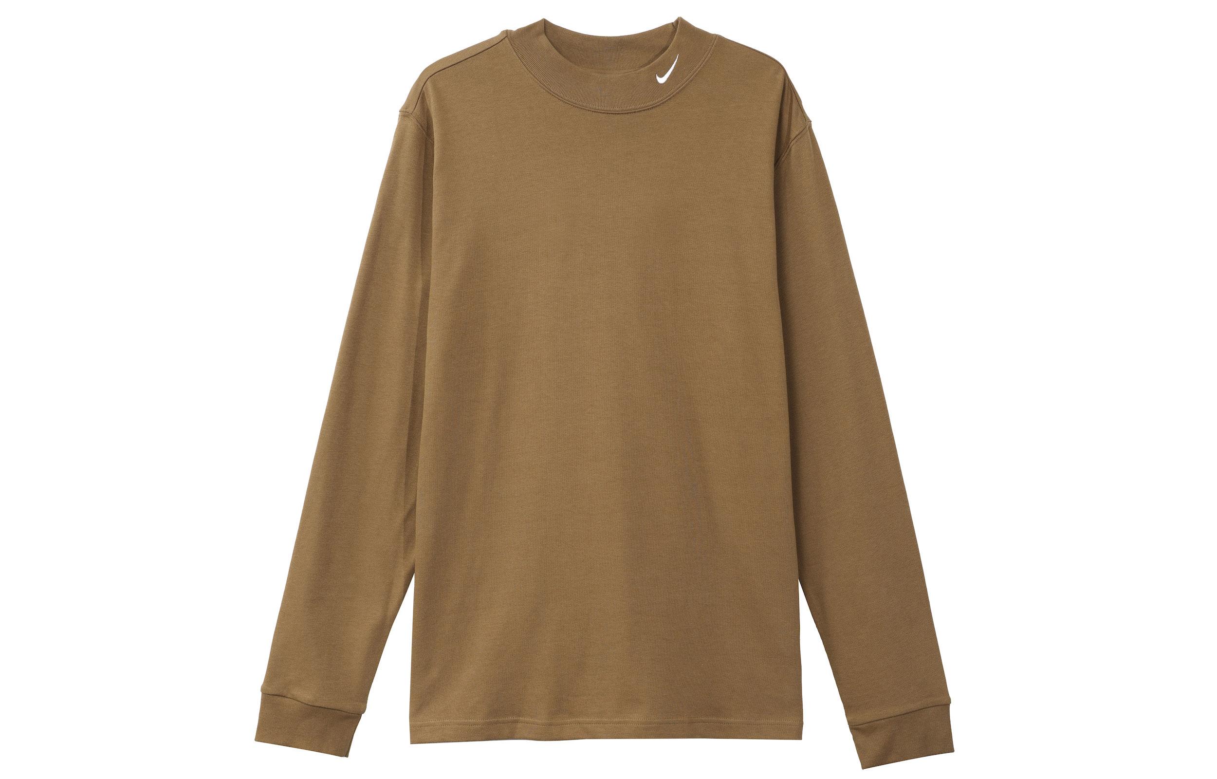 Nike T Shirts Men s Brown Half Turtleneck Moderate Straight Fit DX5869-270 XXL