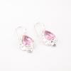Morganite Gemstone 925 Sterling Silver Handmade Jewelry Statement Earrings 1.6" EE-163-5
