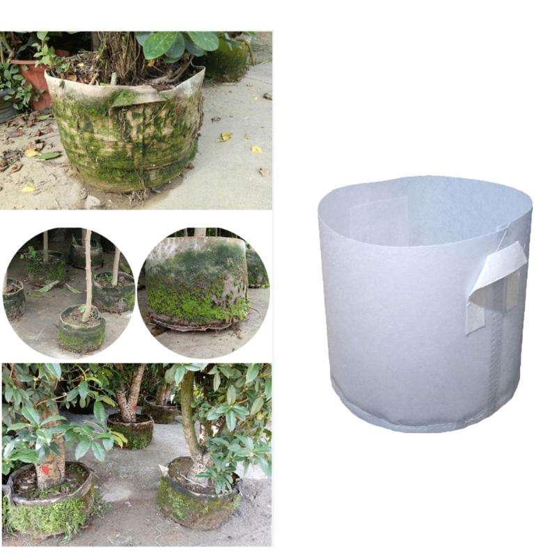 10Pcs Nursery Growing Bags Fabric Seedling Pots Non-Woven Pouch for Gardening  Plant Bags Potato Flower Tomato Plant