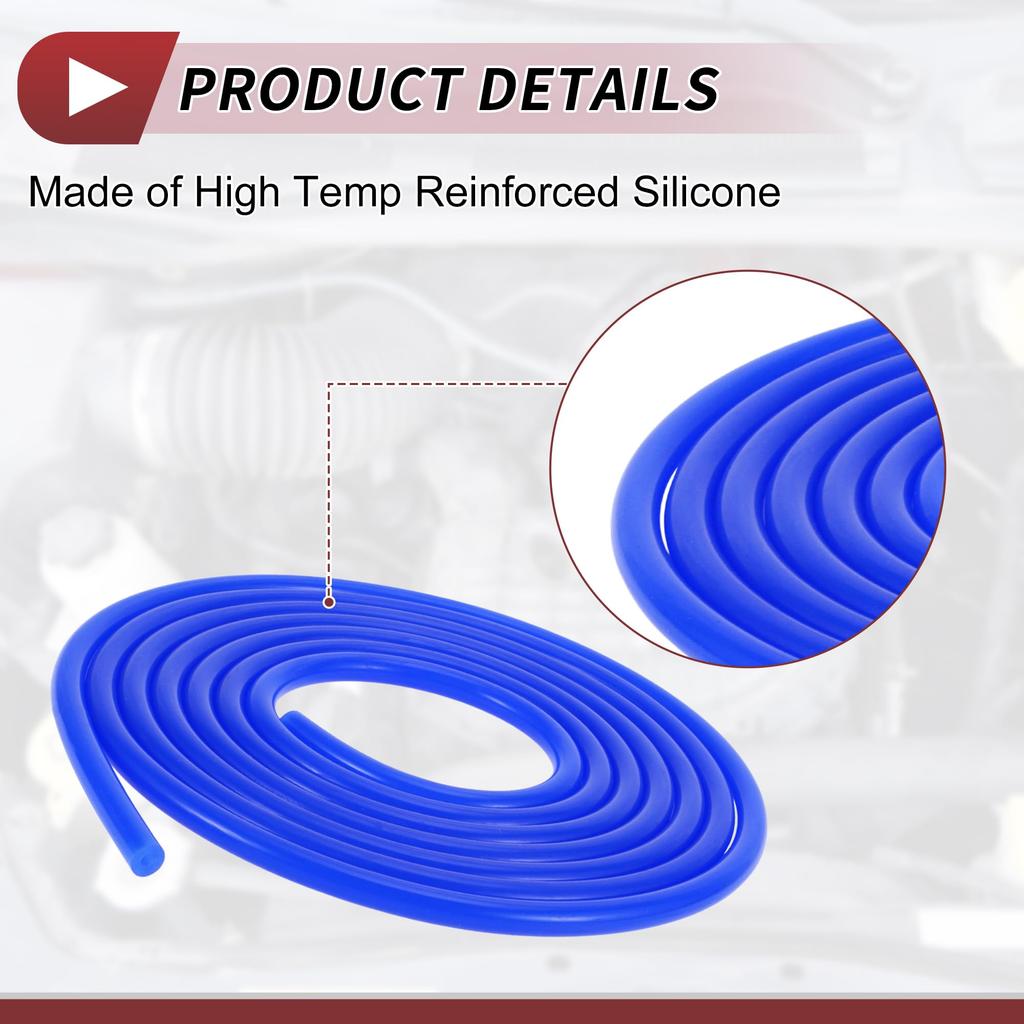 HEROFFIX Air and Silicone Vacuum Tube Hose High Temperature Automotive Vacuum Line 10ft
