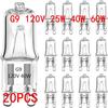 5/10/20PCS Eco Halogen Light Bulbs G9 120V 25W 40W 60W Energy Efficient Crystal Lamps with LED Inserted Beads for Home Lighting