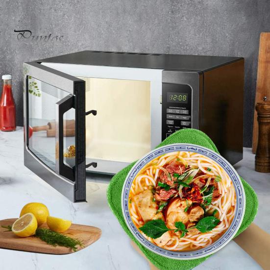 Varmeskåldeksel Mikrobølgesikker Enkel håndtering Varmebestandig med Corner Edge Design Bowl Gryteholder