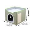 Cat House Bed Cave Foldable Cave Kitten House Cat Bed Sleeping Condo Cute Sleeping Tent Cube House With Plush Ball & Scratch Pad