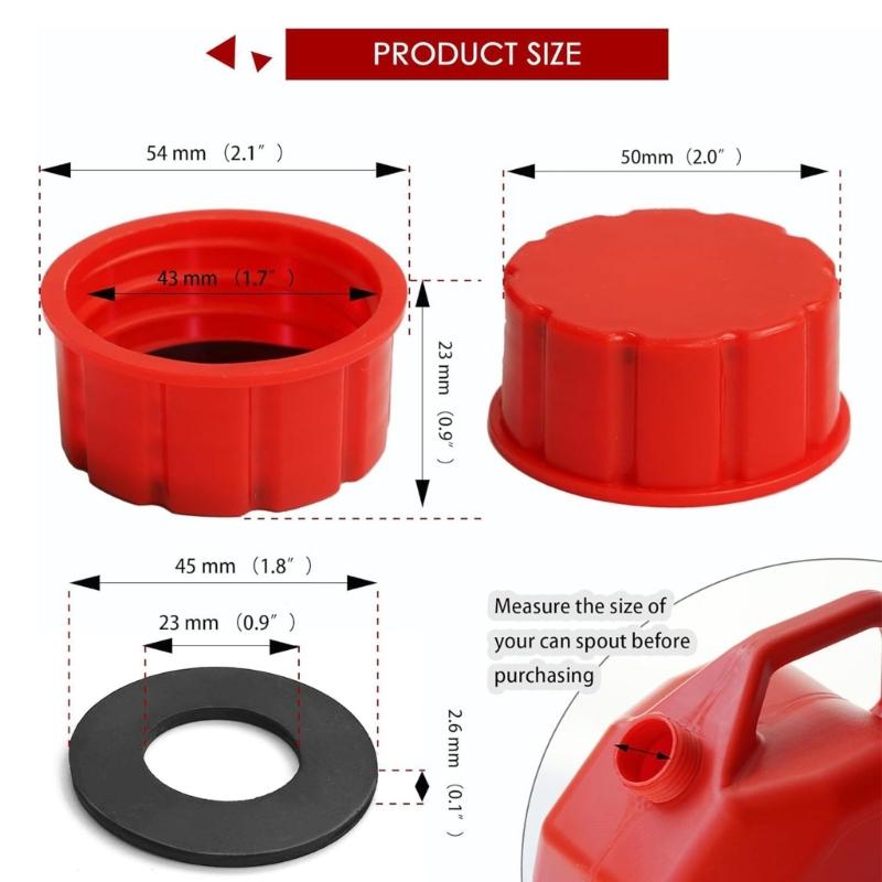 Universal Plastic Gas Can Caps Replacement Durable Coarse Thread Caps for Storage Transportation, Fuels Leak Prevention