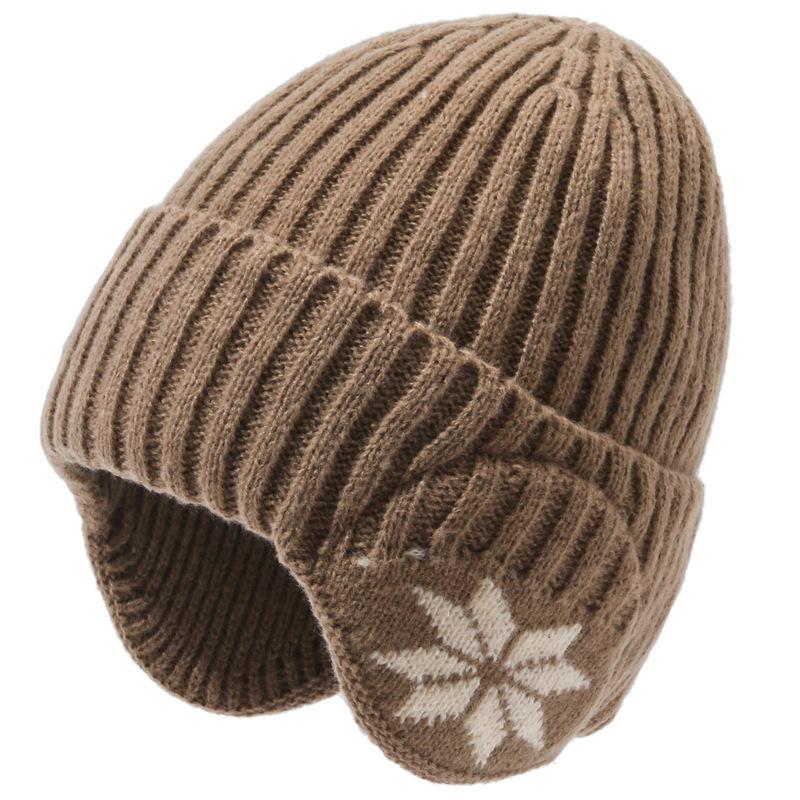 Cappello invernale da donna in lana lavorata a maglia calda, cappello addensato in peluche, berretto da ciclismo per esterni