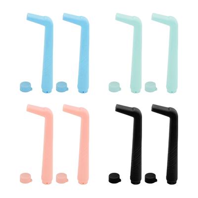 2 Stück Schluckauf-Strohhalm Kleines Loch Flacher Mund Wiederverwendbar Stoppt Schluckauf Strohhalm für Erwachsene Kinder