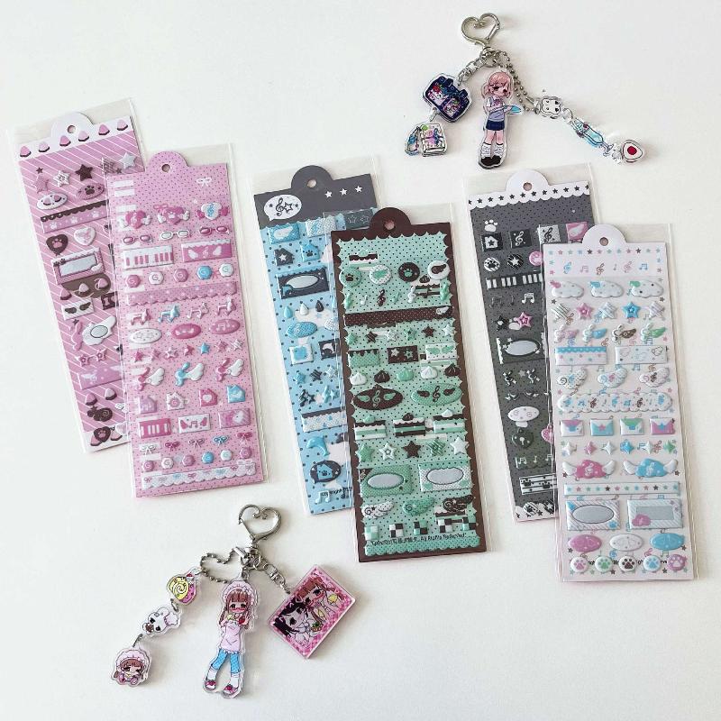 Cute Cartoon Star Wings Foam Sticker Ins Style Stationery Decorative Stickers Kawaii Diy Hand Account Stickers Note Sticker