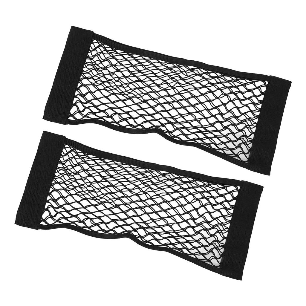 2PCS Car Trunk Storage Net Black Double Layer Storage Net Mesh Bag Mobile Phone Purse Keys Small Things 60 X 24cm