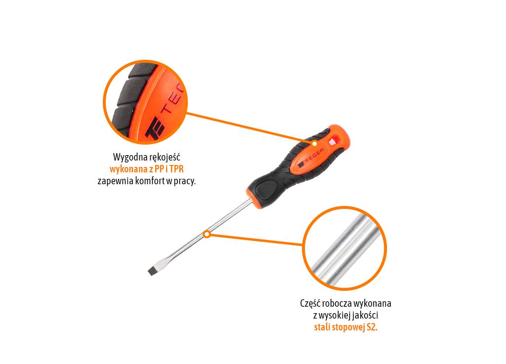 Flat Screwdriver SL 5.5x100mm / TEGER