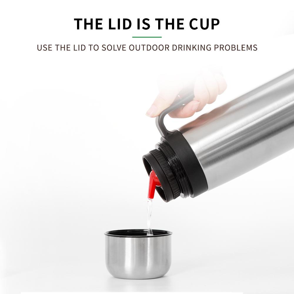 Yerba Mate - Edelstahl-Thermoskanne, wärmeisoliert, Argentino-Wasserflasche, Sonderangebot, 1000 ml