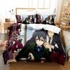 Anime Black Butler Sebastian Bedding Set Boys Girls Twin Queen Size Duvet Cover Pillowcase Bed Kids Adult Home Textileextile Tool