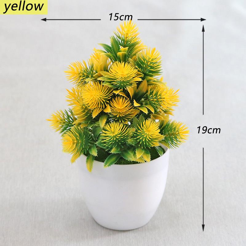 

Скандинавское Имитация Растения Цветочный Горшечный Инс В помещении Домашнее Украшение Гостиная Украшение Стола Идеи Искусственных Цветов жёлтый