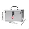 Family First Aid Box Portable Storage Case for Car Travel Outdoor Activities 25x15.8x15.6cm