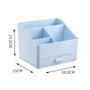 Multifunctional Desk Top Pen Holder with Imitation Leather Texture Creative Storage Appliance with Drawer