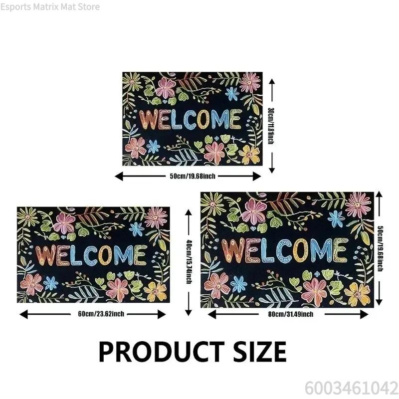 Happy Campers Car Pattern Entrance Floor Mat Bathroom Absorbent Foot Door Mat Decoration Home Rugbedroom Living Room