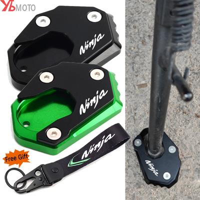 CNC Side Stand Pad for KAWASAKI NINJA 300 650 1000 ER6F Ninja650 ZX6R ZX10R ZX12R Motorcycle Plate Kickstand Extension