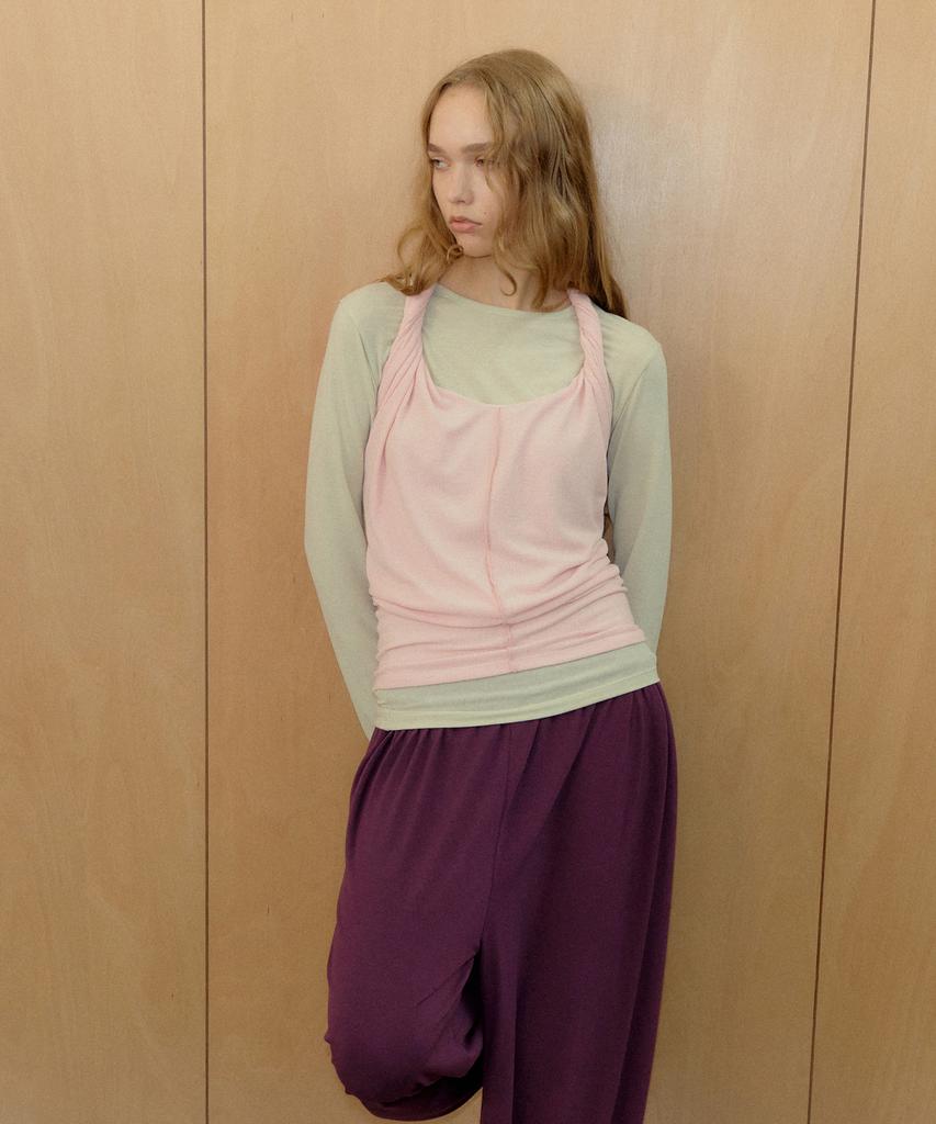 SYMMETRICPERCENT Basic Long Sleeve Ts/Mint