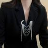 Epaulets Rhinestone Tassel Brooch Multi-layer Fringe Shoulder Mark  Jewelry Accessories