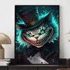 Diamond Painting Dark Gothic Cheshire Cat  Alice In Wonderland Mosaic Craft Hobby DIY Gift Home Decoration Embroidery