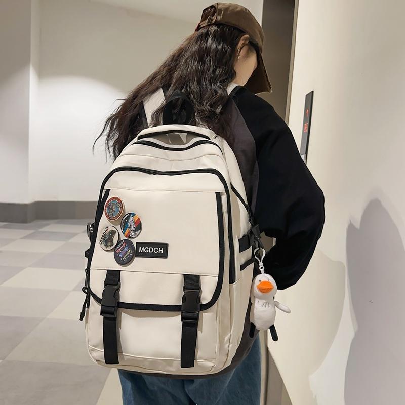 Male Large Capacity Backpack Female Middle School Student Schoolbag Unisex Travel Backpack
