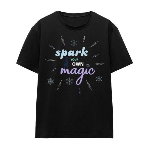 Frozen Unisex Adult Spark Your Own Magic Elsa Silhouette T-Shirt