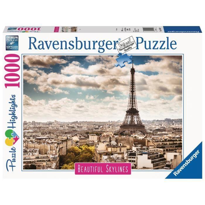 Puzzle 1000 pièces Paris - RAVENSBURGER - Architecture et monument - Pour les puzzleurs entraînés