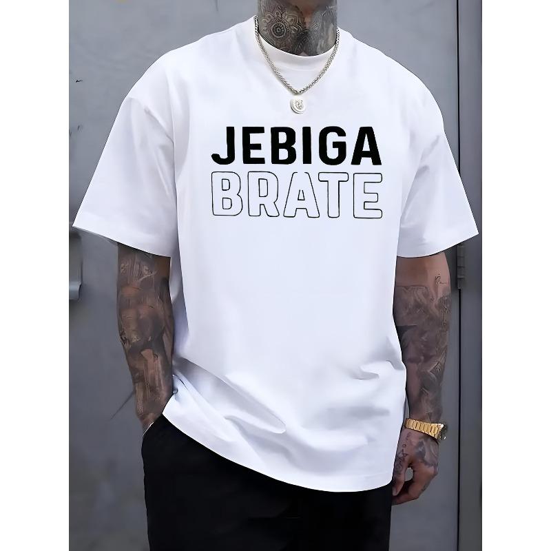 

Summer New Fashion Street Casual Z Letter Print Comfortable Soft Round Neck Men s T-Shirt S белый