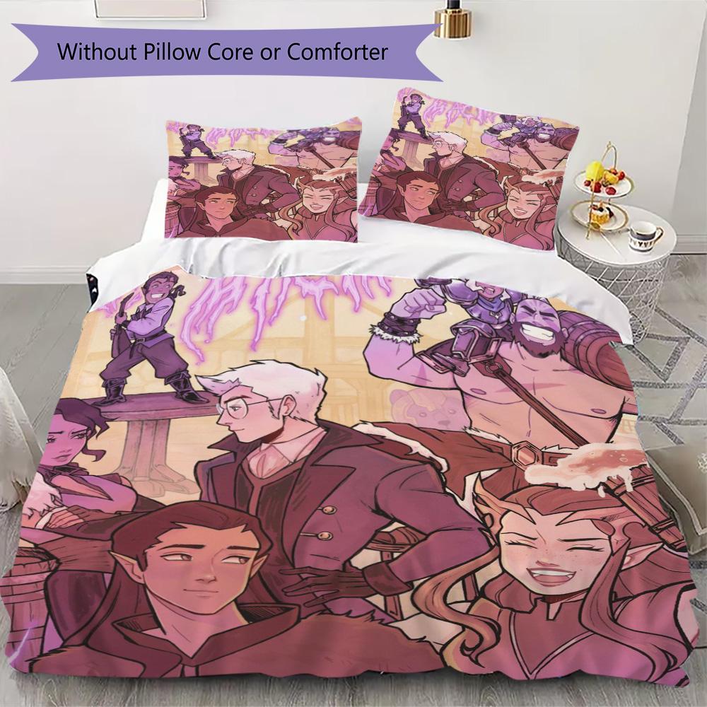 The Legend of Vox Machina Pattern Bedding,Quilt Set Quilt Cover Pillowcase Home Birthday Gift (1*duvet cover+2*pillowcase,without core)XSJT0917207