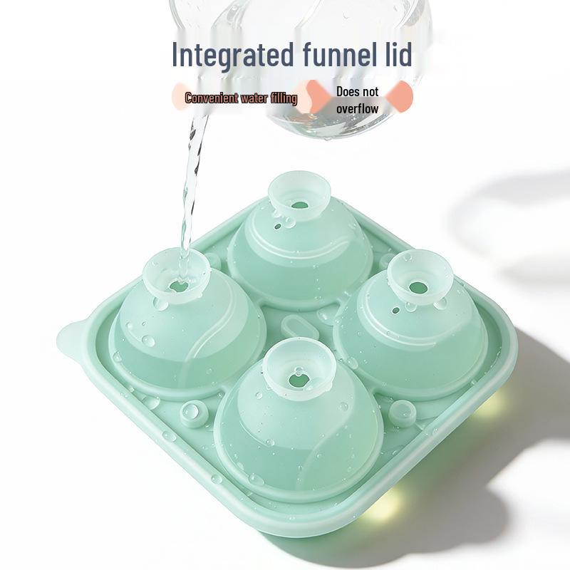 Silicone Ice Cube Tray for Hockey Puck & Tennis Ball Molds - Household Ice Cube Mold Box