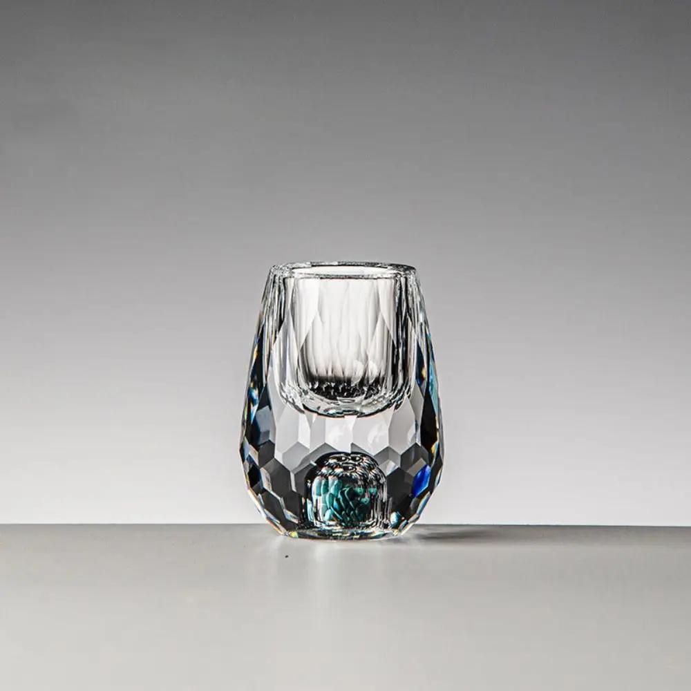 Luksus Krystallglass Vodka Glass Sake Shochu Glass Bar Likør Dobbelbunn Gull Folie Glass Tekopp Eksklusiv gaver Hard brennevin