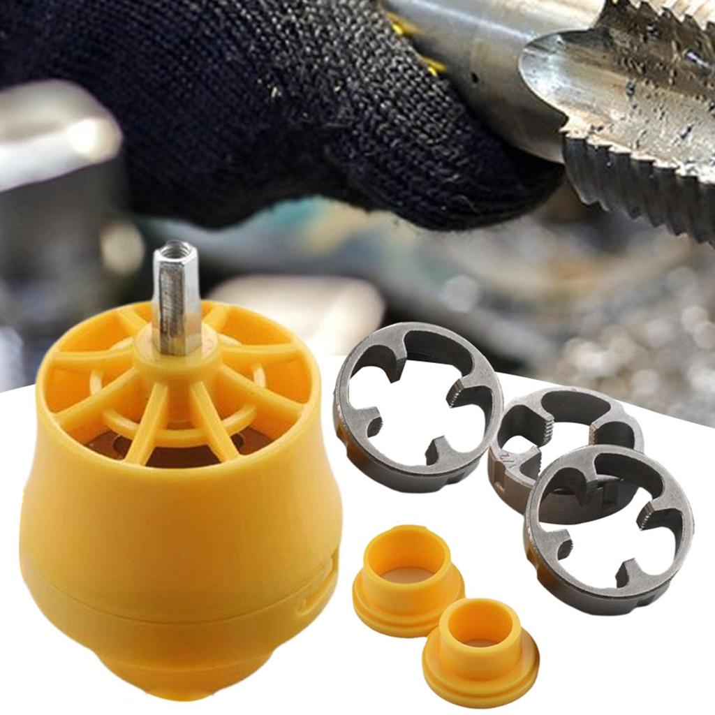 Pipe Threader Kit 1/2 3/4 1 Inch Dies Pipe Threader 4/6 Points Water Pipe Internal Thread Opener Manual Plumbing Threading Tool