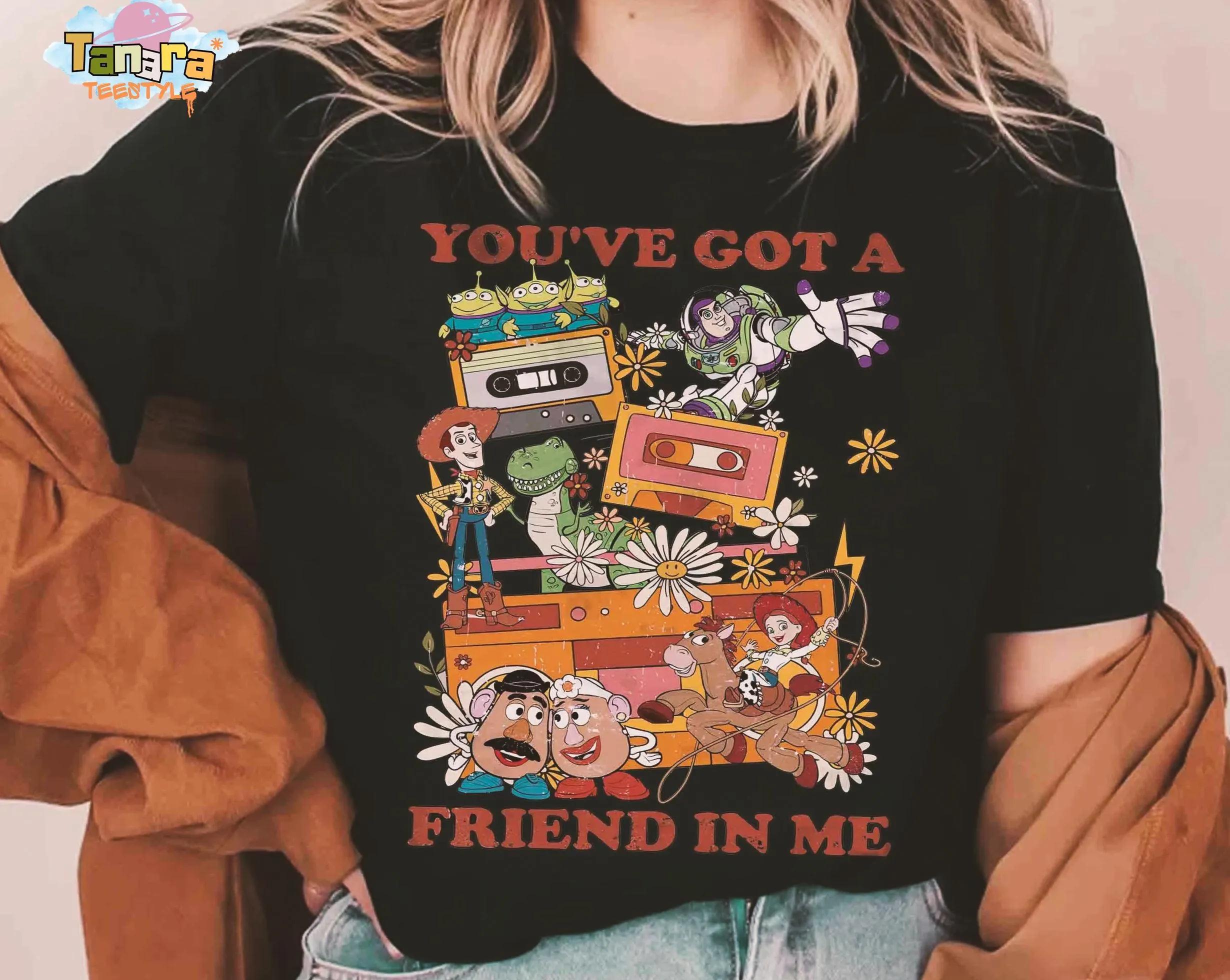 Pixar Toy Story Team Shirt Four Seasons Unisex Fashion Pure Cotton Tshirt S