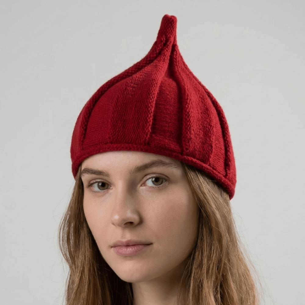 Spire Knitted Beanie Hat Korean Style Pullover Hat Fashion Nipple Hat Outdoor
