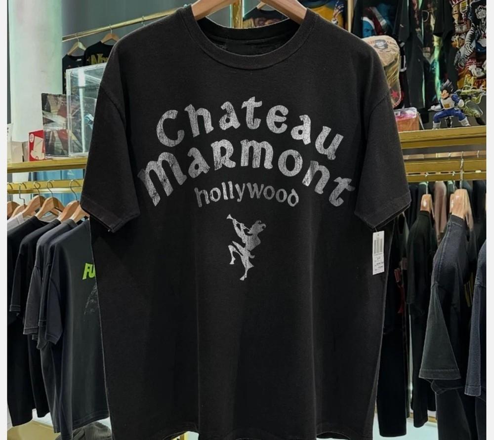 Винтажная футболка Chateau Marmont Hollywood 90-х Редкая черная ретро футболка S-5XL Унисекс футболка XXXL
