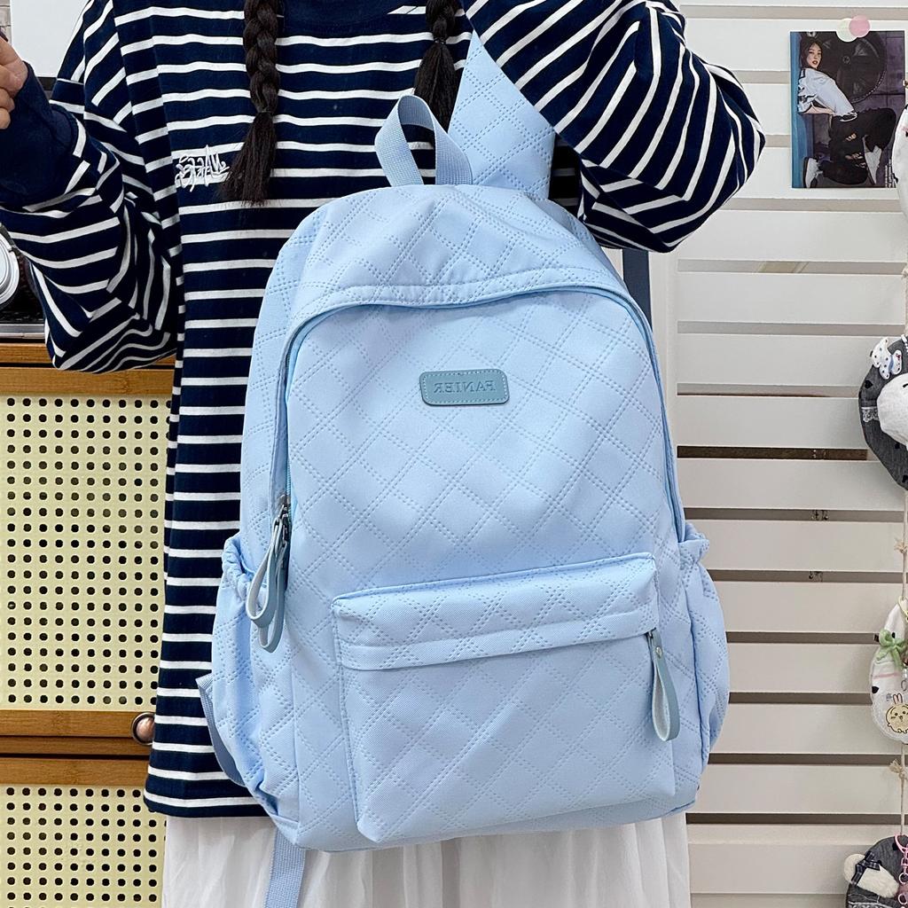 Schoolbag Korean version of high-value student schoolbag large-capacity casual and lightweight backpack small fresh and sweet travel backpack female