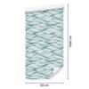 Retro Wallpaper with Irregular Waves On a White Background for the Living Room and Bedroom 50x1000