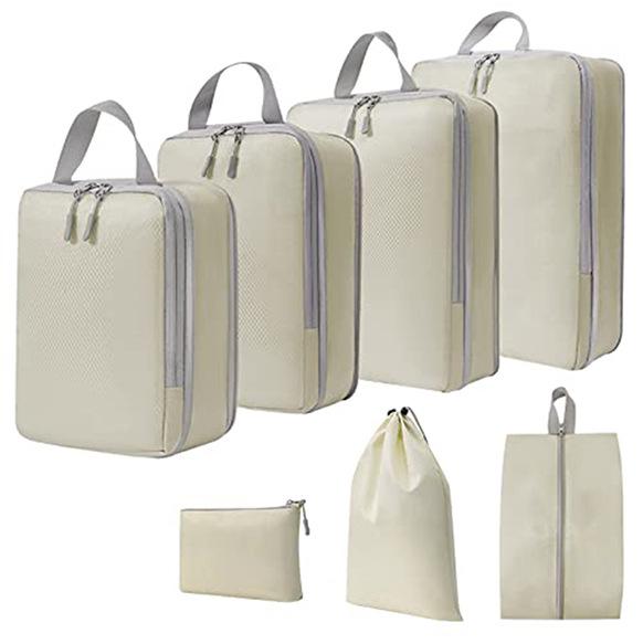 Compressible Travel Storage Bag Set: Large Capacity Suitcase Organizers & Digital Accessories